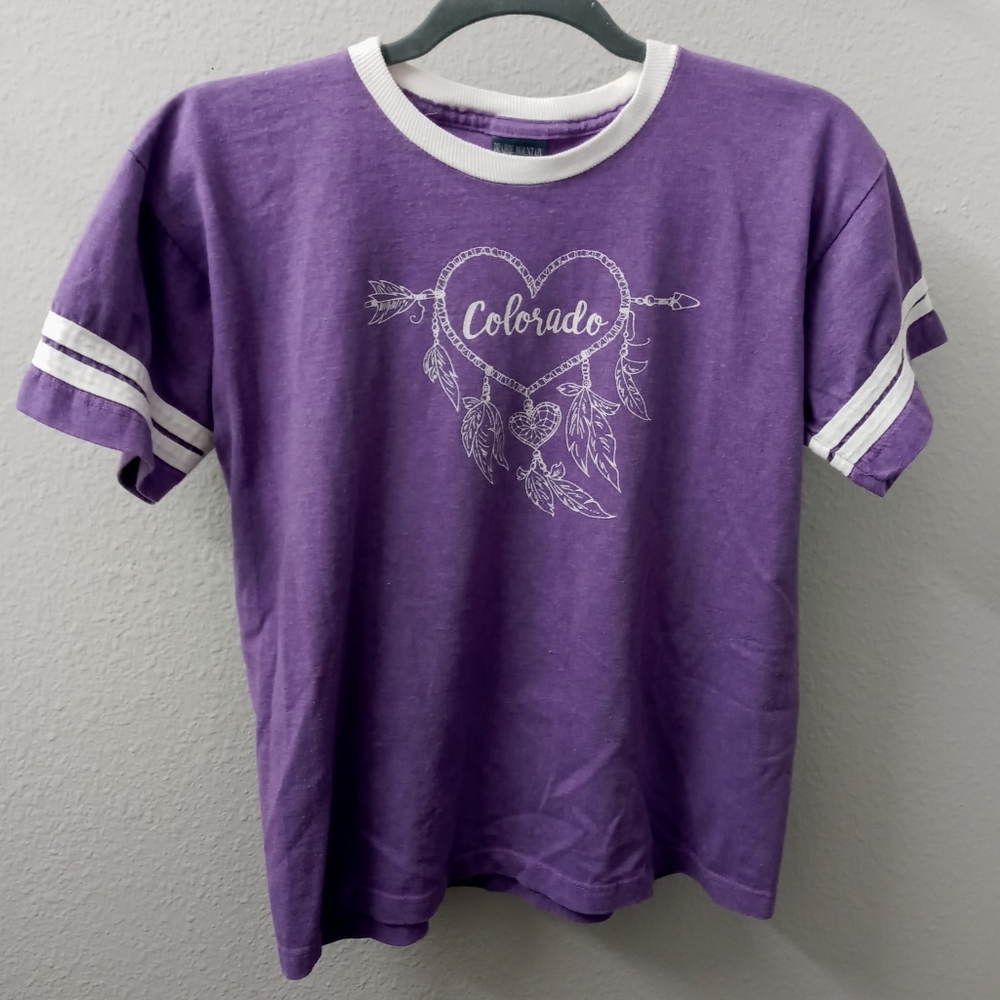 Purple Kids Shirt with Heart Dreamcatcher Colorado